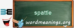 WordMeaning blackboard for spattle